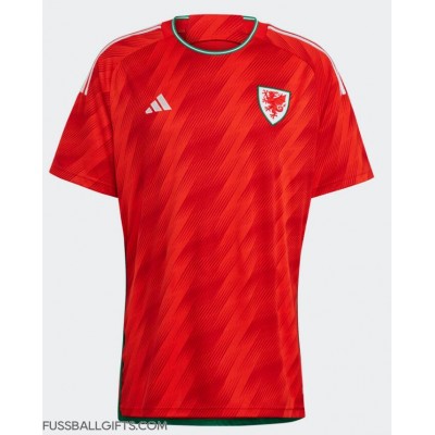 Wales Fußballbekleidung Heimtrikot WM 2022 Kurzarm